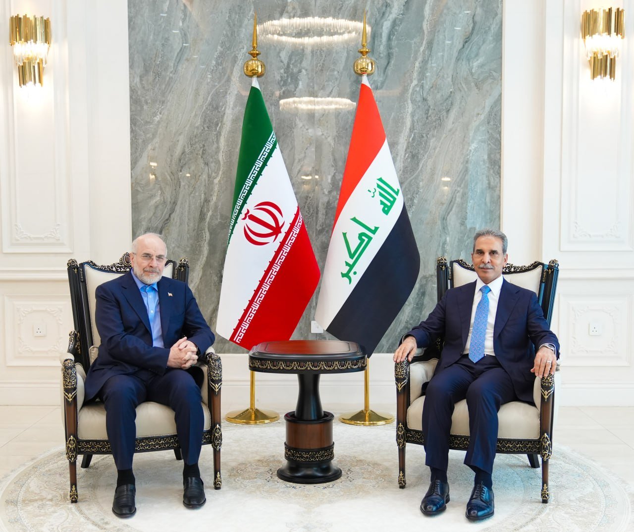 القاضي زيدان وقاليباف يبحثان تنفيذ الاتفاقات المشتركة بين بغداد وطهران